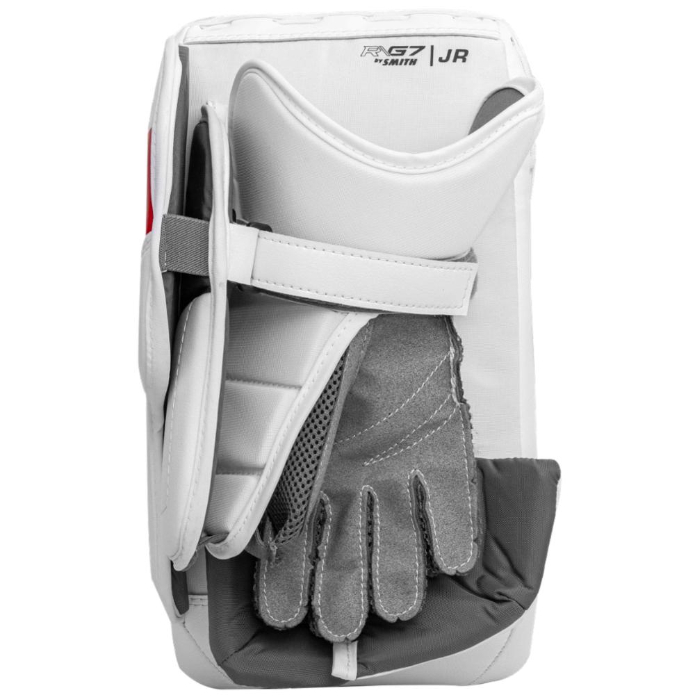 Warrior Ritual G7 Pro Int Goalie Blocker Full Right, White