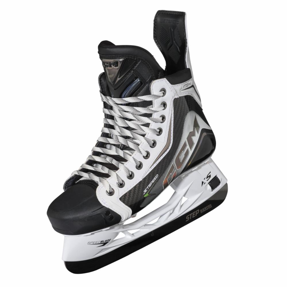 CCM Jetspeed FT8 Pro White Senior Ice Hockey Skates, R, 8
