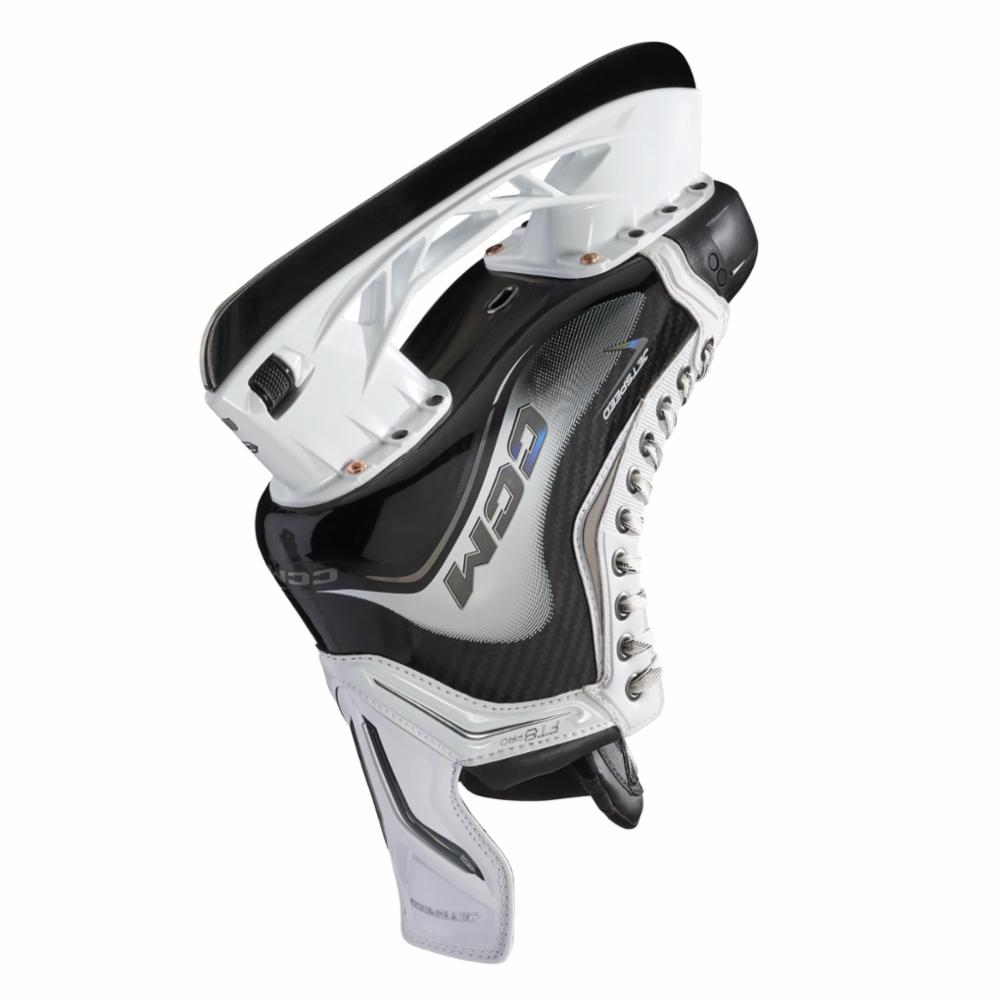 CCM Jetspeed FT8 Pro White INT Ice Hockey Skates, R, 6