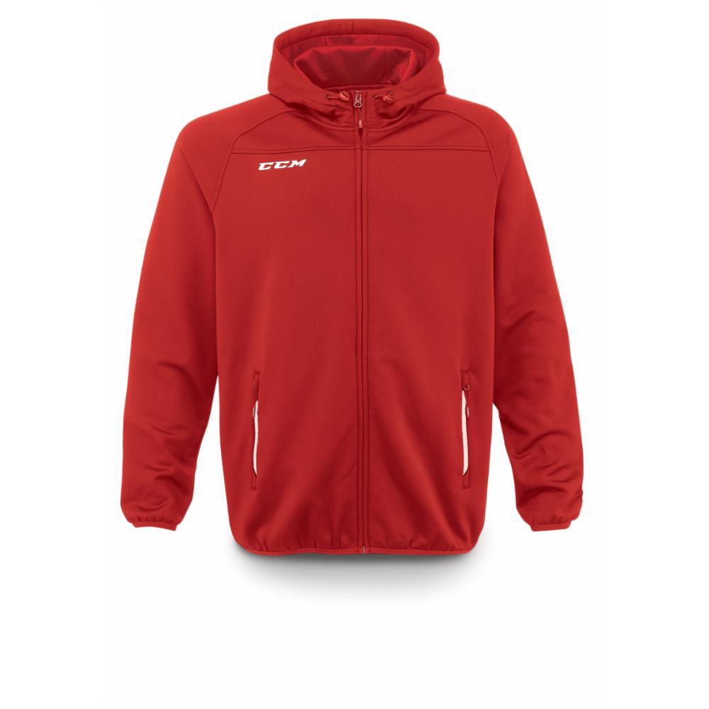CCM Locker Room FullZip Top Jr, red, 160