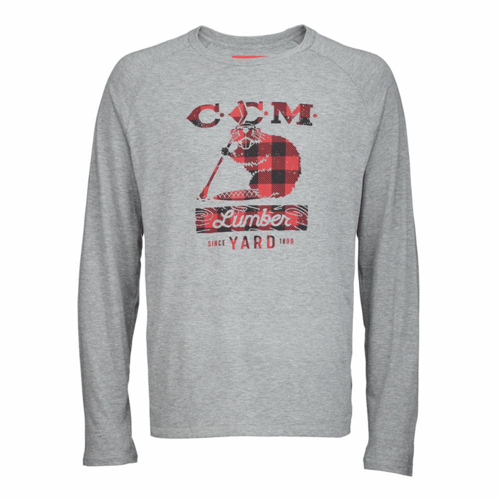 CCM H21 Mascott Lumber LS Tee, S, grey