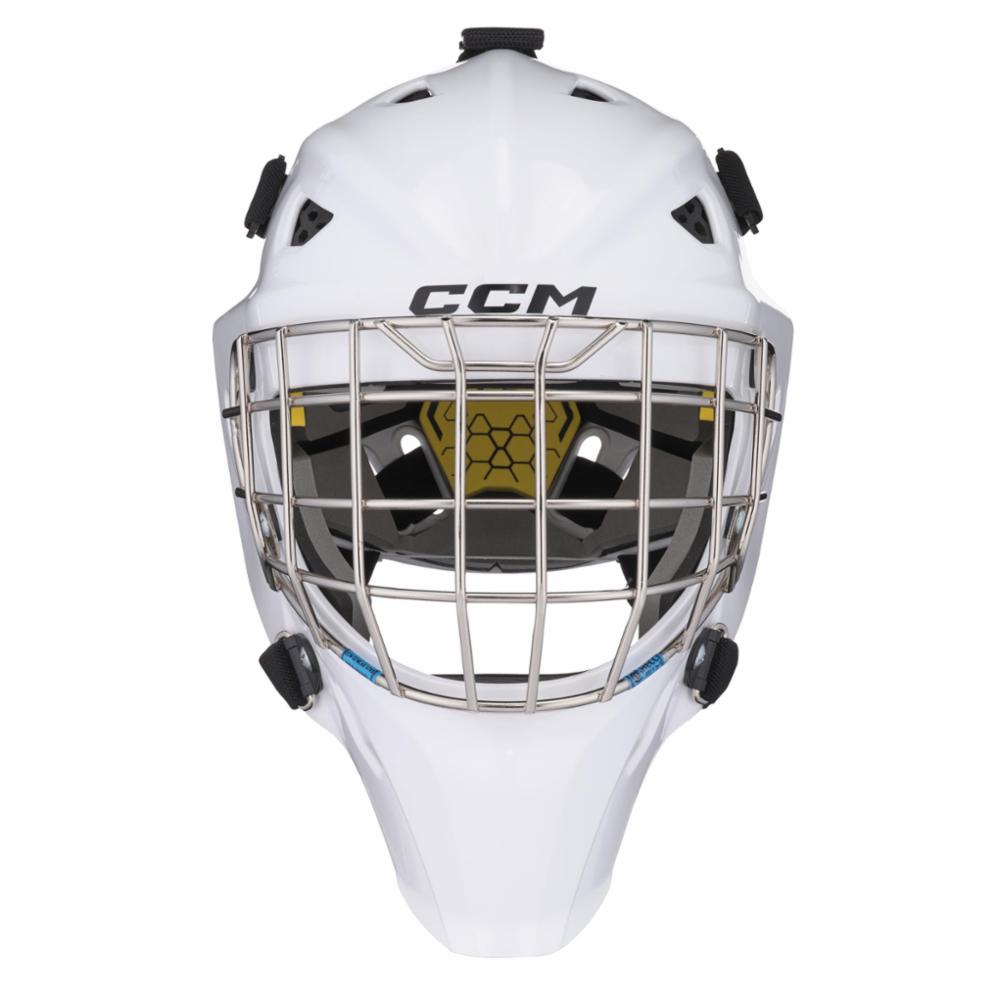 CCM Axis F5 CCE Sr Goalie Mask, wht