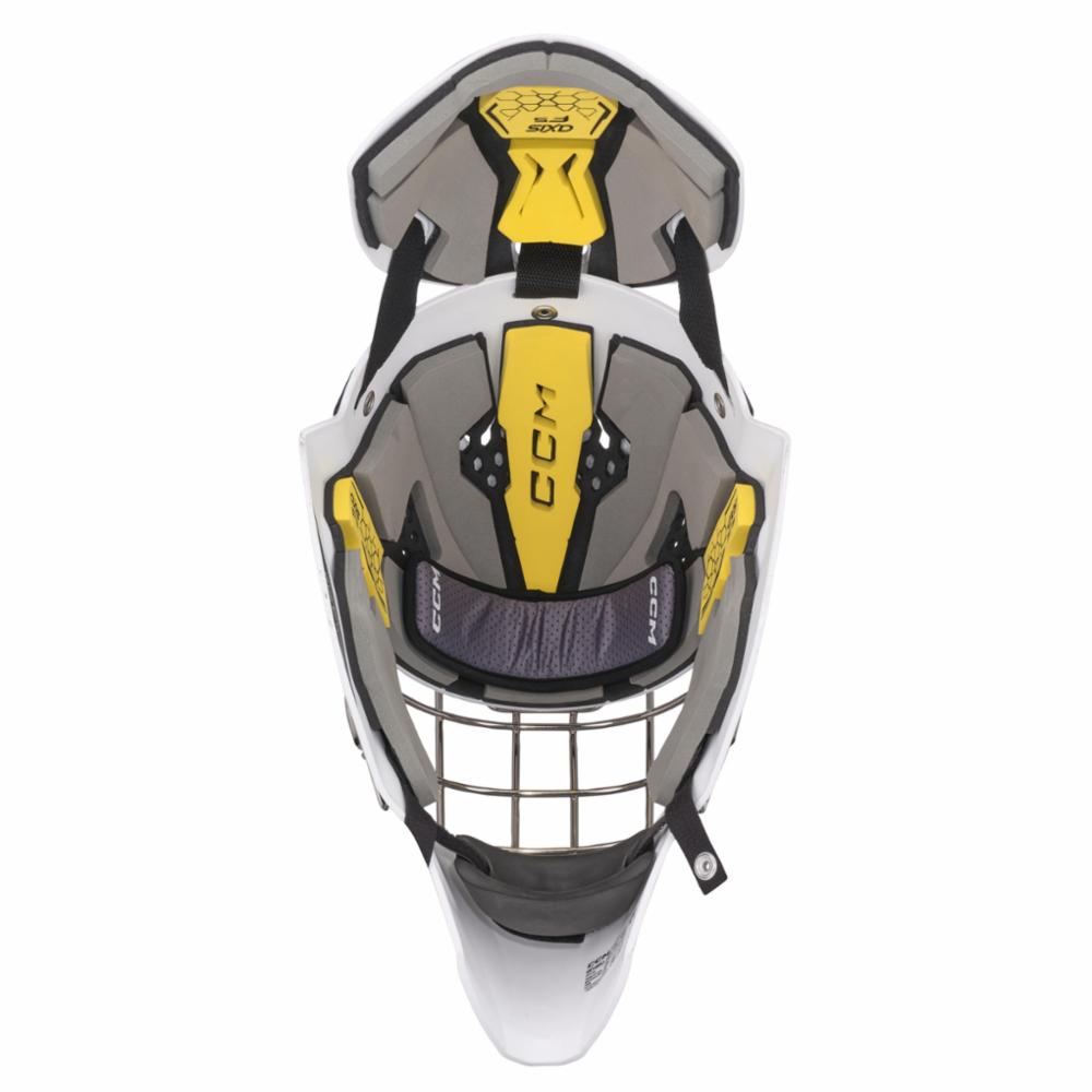 CCM Axis F5 CCE Yth Maalivahdin Maski, wht