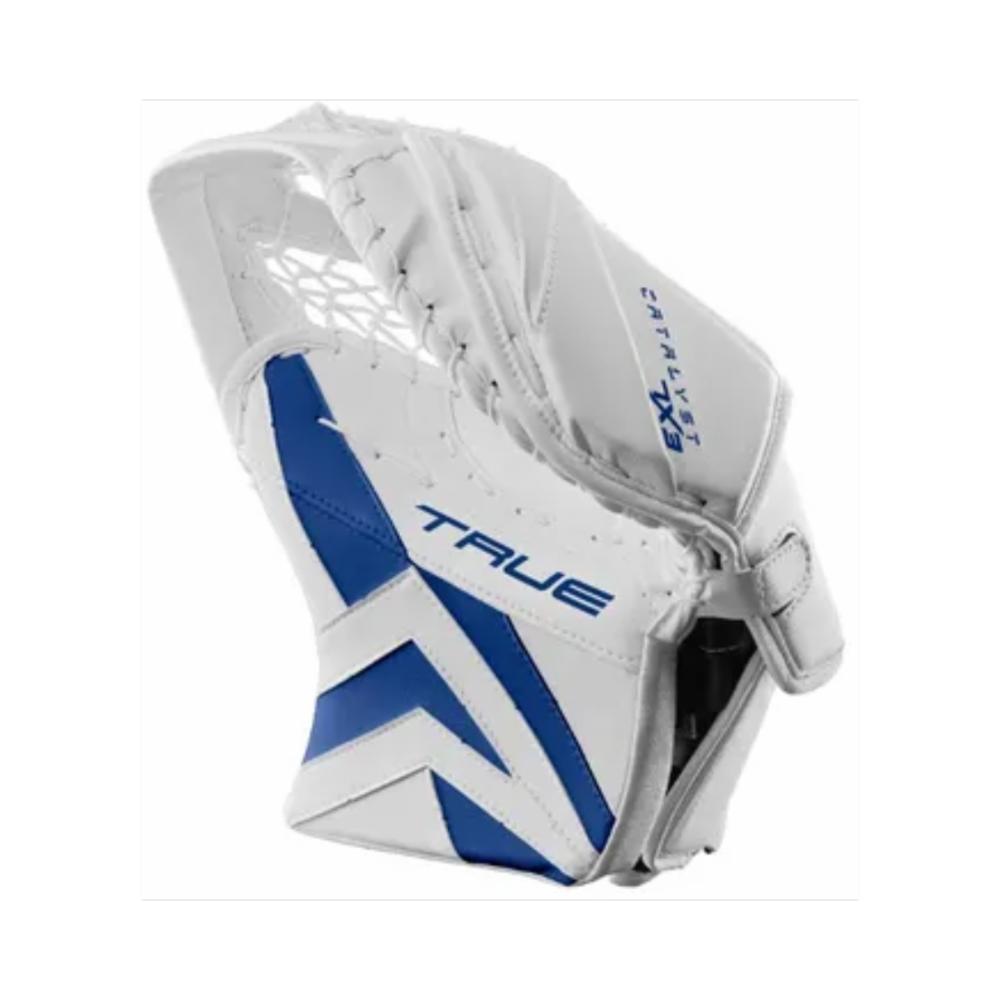 True Catalyst 7X3 Sr Goalie Catcher Regular, White/Royal