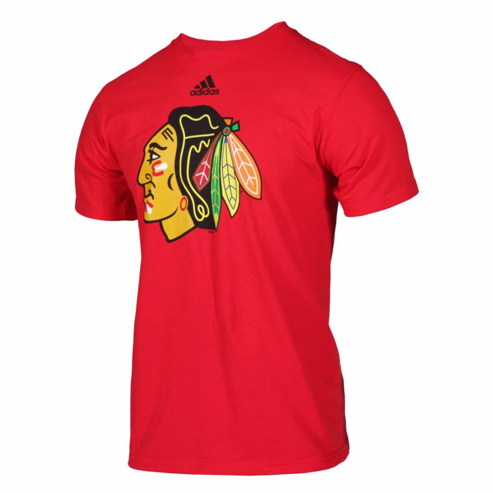 Adidas Silver NHL T-Paita, Chicago Blackhawks, XL