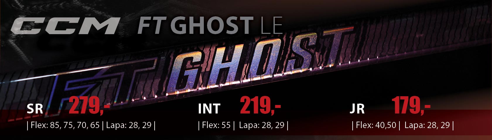 CCM FT Ghost mailauutuus nyt Hockey Basesta!