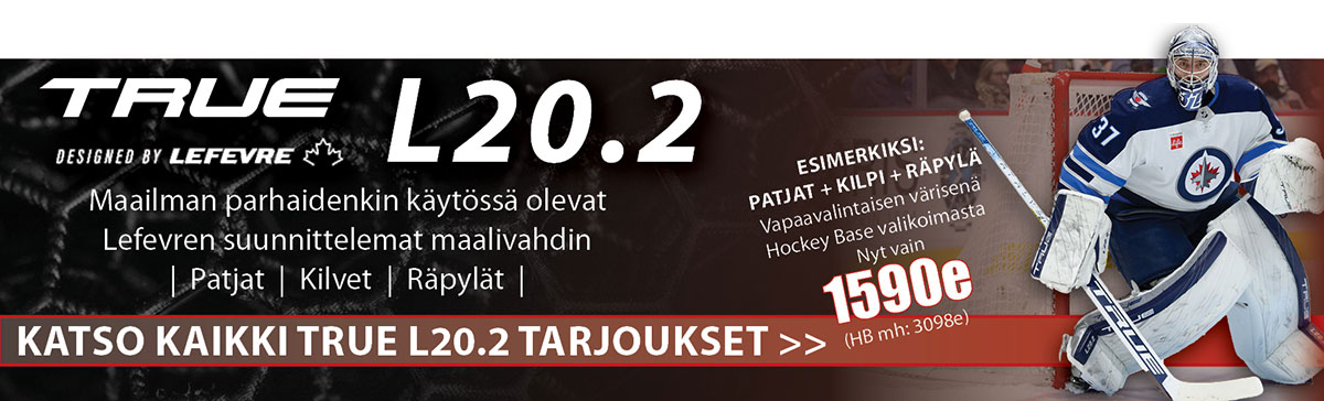 True L20.2. maalivahdin varusteet huipputarjouksessa Hockey Basessa!