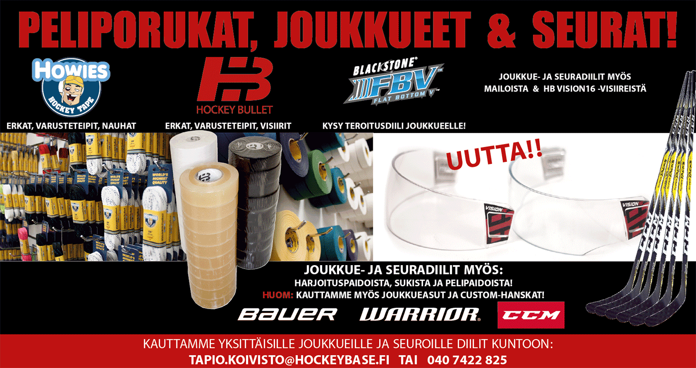 Hockey Basesta diilit peliporukoille, joukkueille ja seuroille! 
